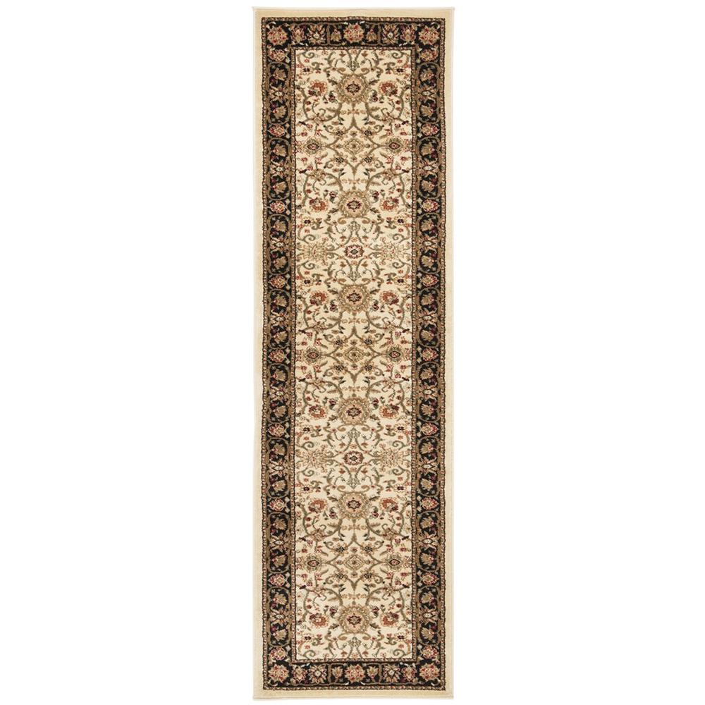 LYNDHURST, IVORY / BLACK, 2'-3" X 8', Area Rug