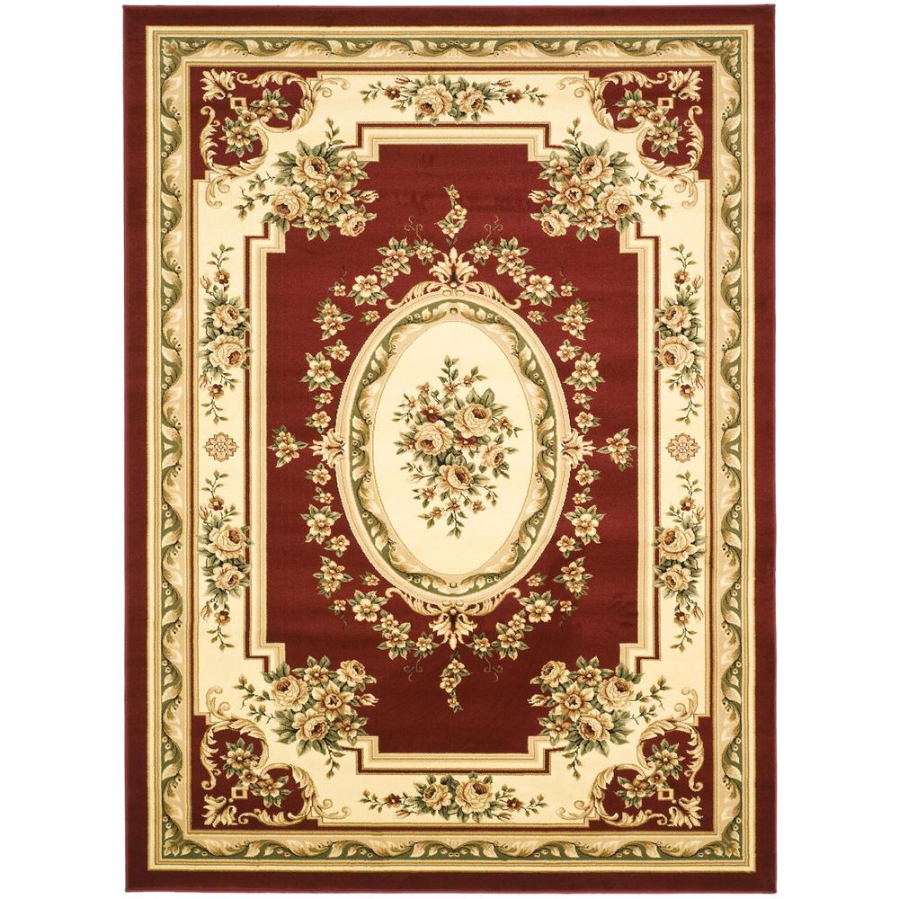LYNDHURST, RED / IVORY, 9' X 12', Area Rug, LNH218C-9