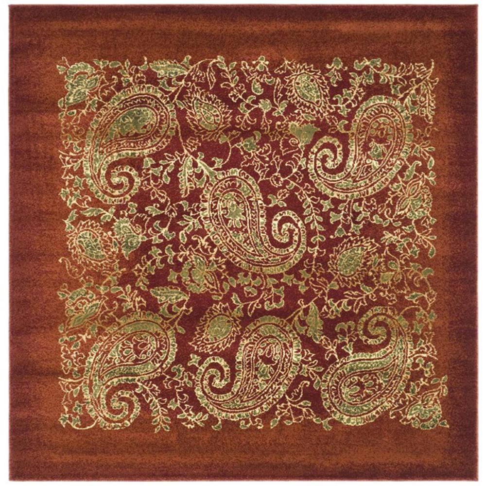 LYNDHURST, RED / MULTI, 8' X 8' Square, Area Rug