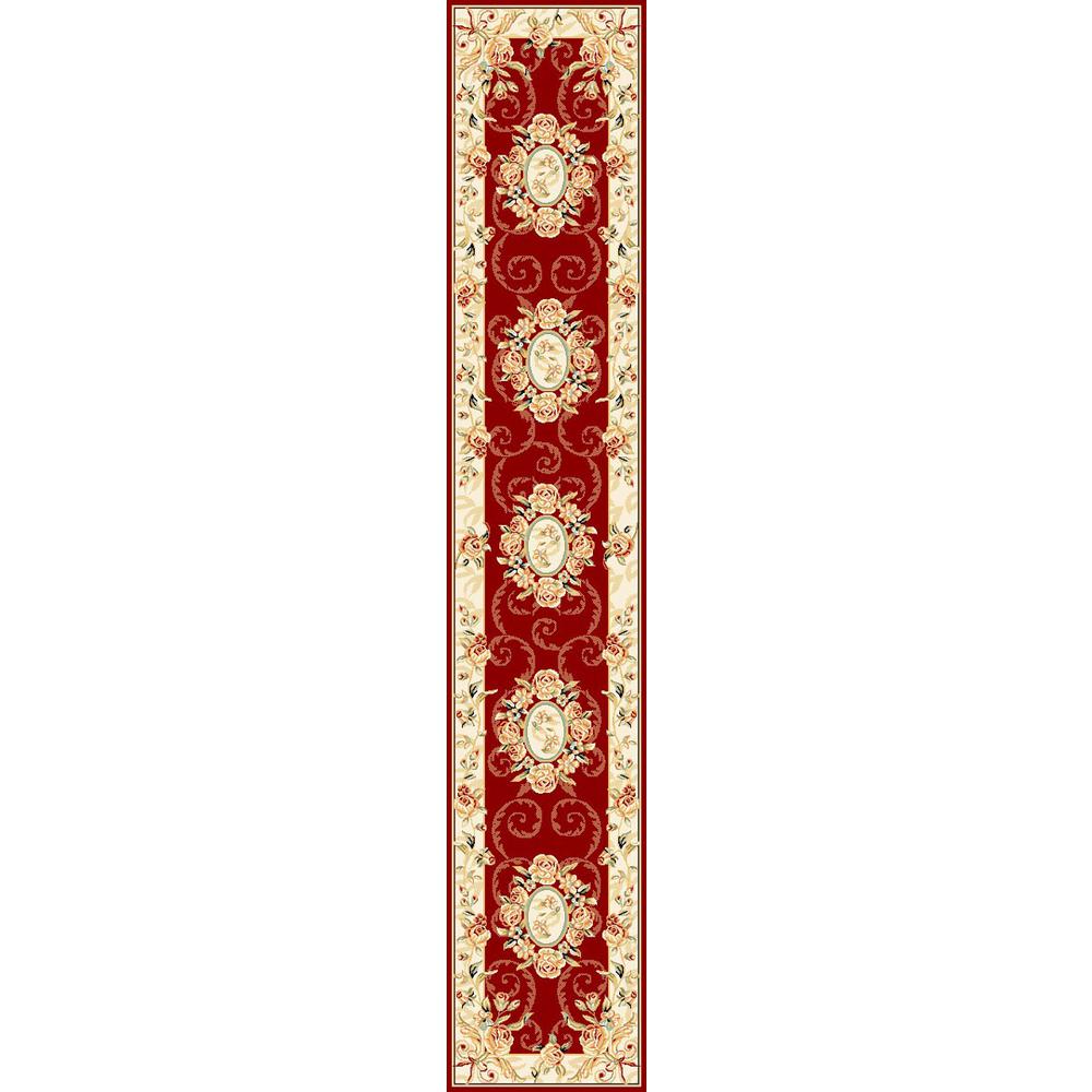 LYNDHURST, RED / IVORY, 2'-3" X 14', Area Rug, LNH328C-214