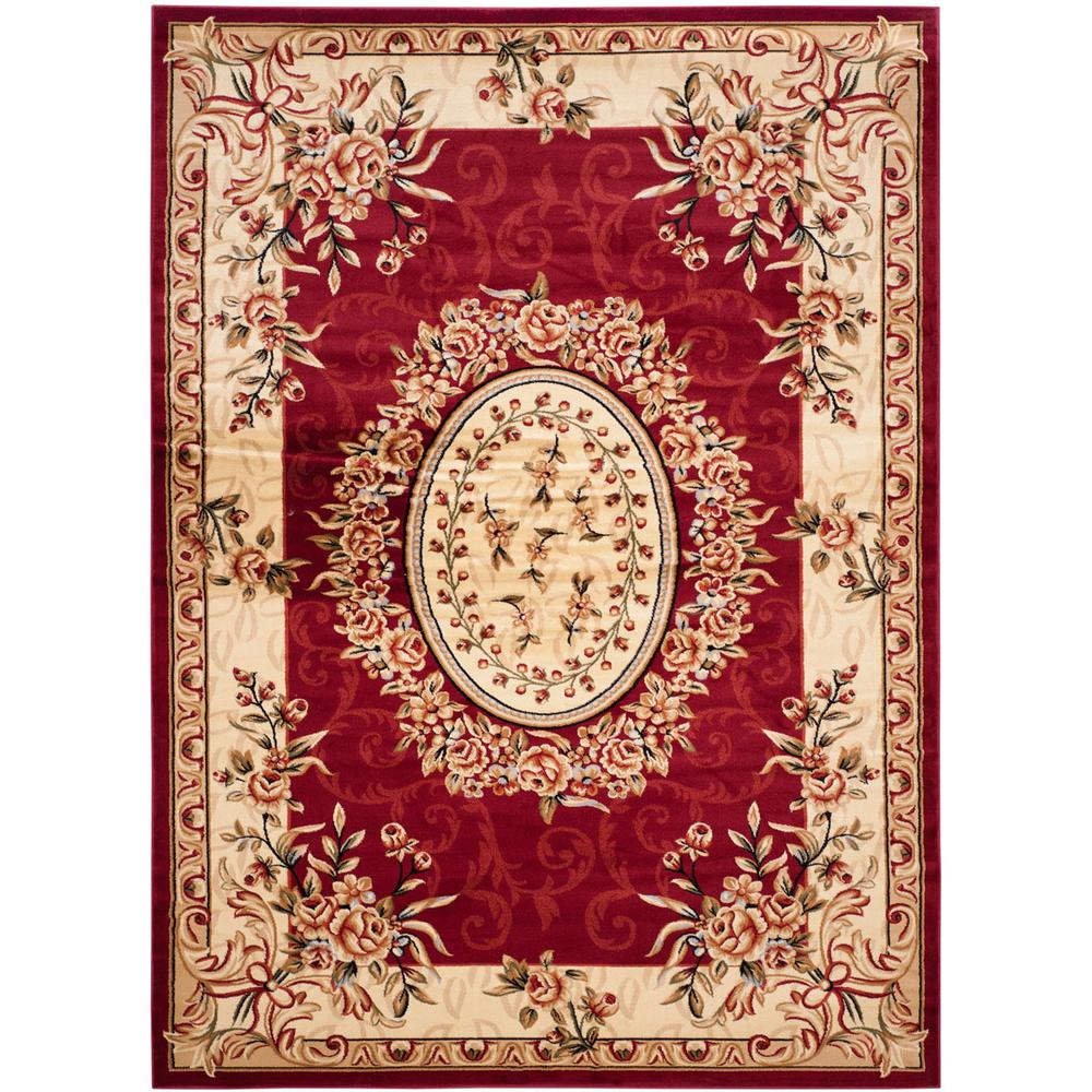 LYNDHURST, RED / IVORY, 9' X 12', Area Rug, LNH328C-9