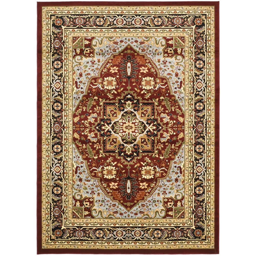 LYNDHURST, RED / BLACK, 9' X 12', Area Rug, LNH330B-9