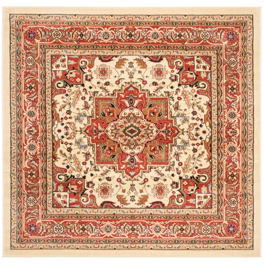 LYNDHURST, IVORY / RUST, 6' X 6' Square, Area Rug, LNH330R-6SQ