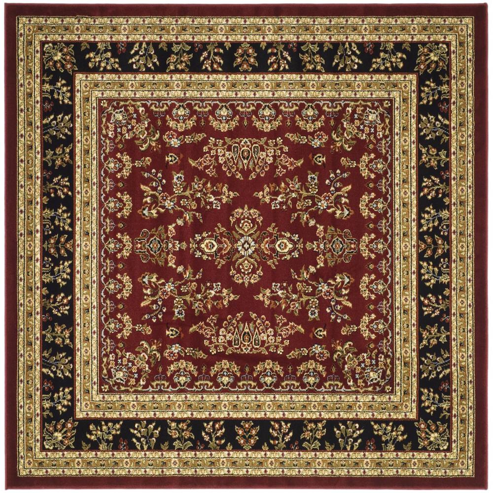 LYNDHURST, RED / BLACK, 8' X 8' Square, Area Rug, LNH331B-8SQ