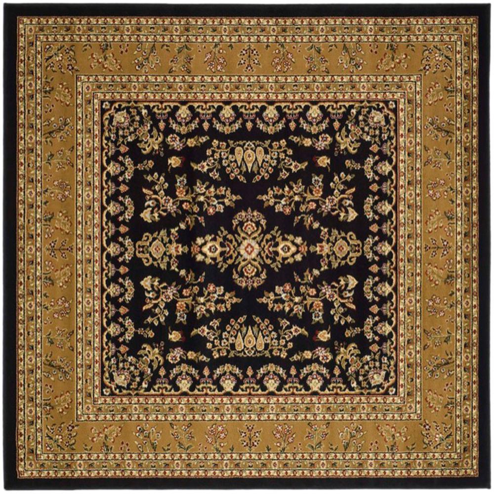 LYNDHURST, BLACK / TAN, 8' X 8' Square, Area Rug