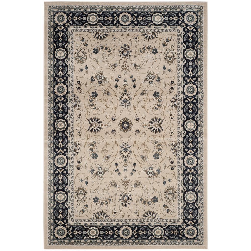 LYNDHURST, LIGHT BEIGE / ANTHRACITE, 9' X 12', Area Rug