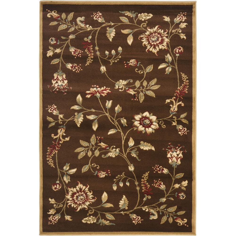 LYNDHURST, BROWN / MULTI, 4' X 6', Area Rug, LNH552-2591-4