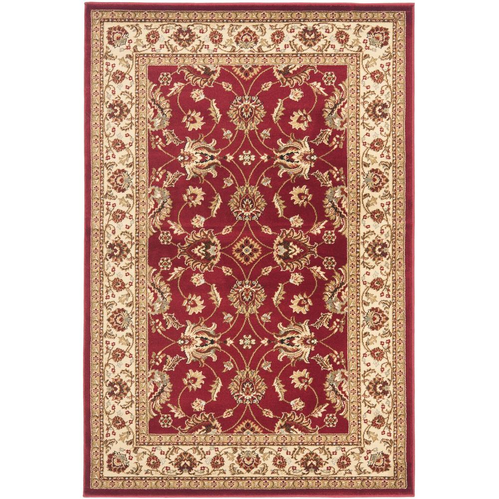 LYNDHURST, RED / IVORY, 4' X 6', Area Rug, LNH553-4012-4