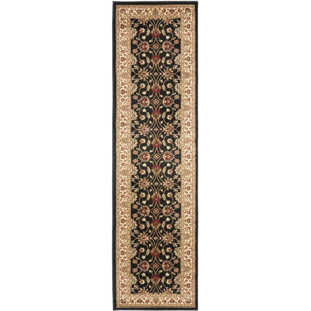 LYNDHURST, BLACK / IVORY, 2'-3" X 16', Area Rug, LNH553-9012-216