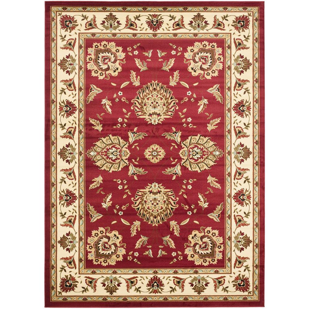 LYNDHURST, RED / IVORY, 8'-9" X 12', Area Rug, LNH555-4012-9