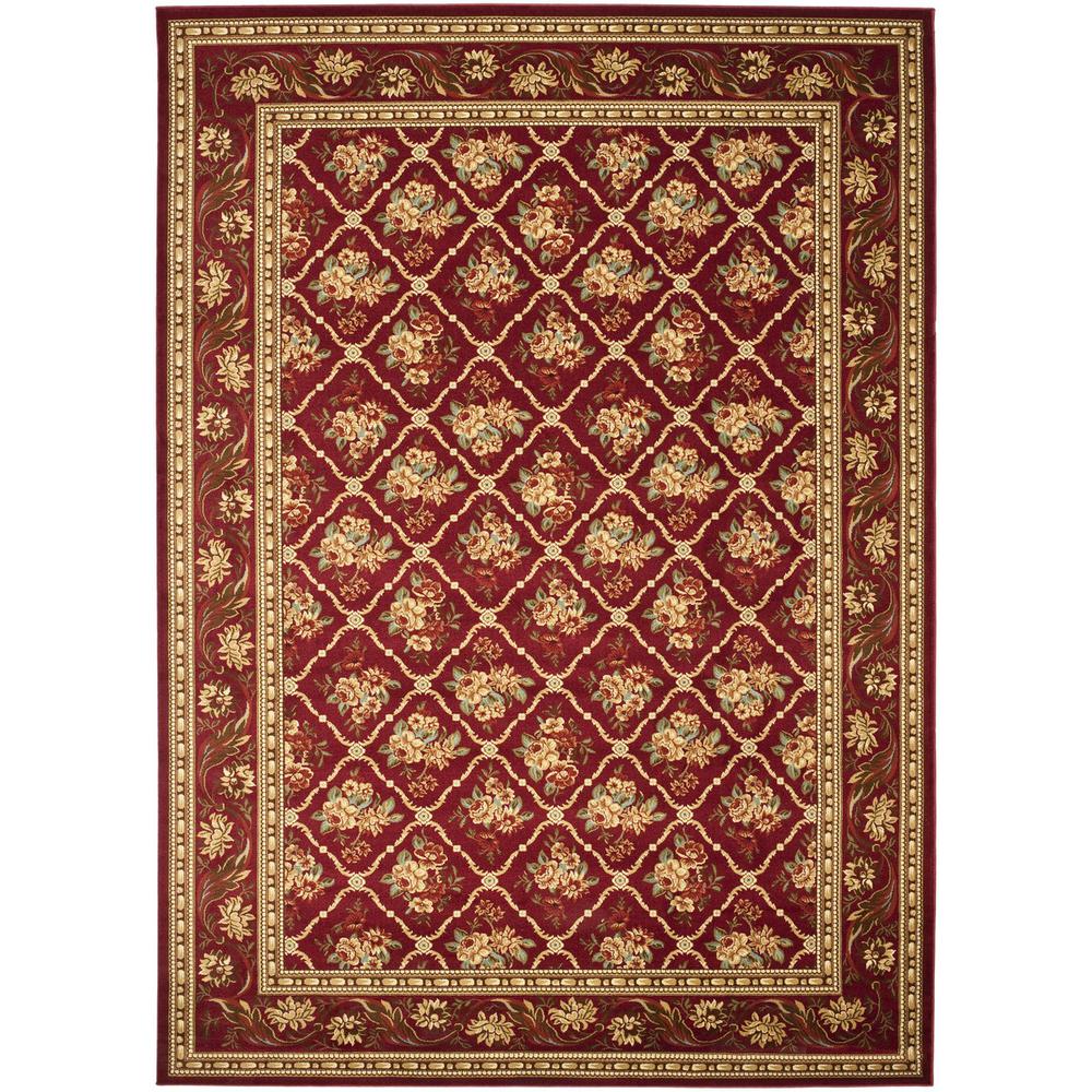 LYNDHURST, RED / RED, 9' X 12', Area Rug