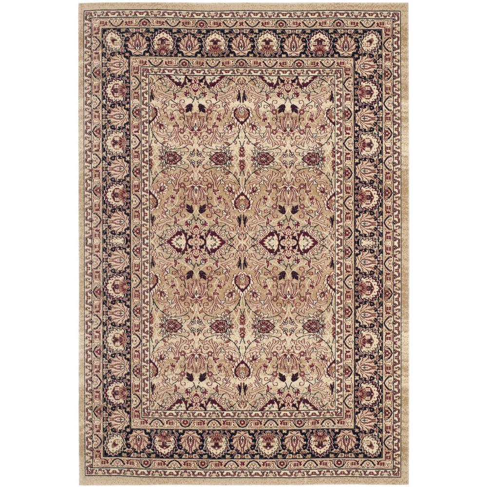 LAVAR KERMAN, CREAM / NAVY, 5'-1" X 7'-6", Area Rug