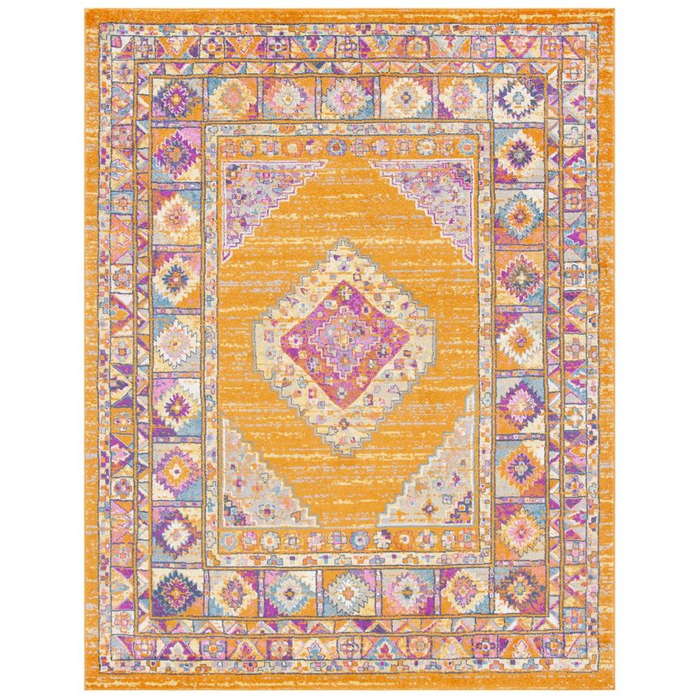 MADISON, ORANGE / FUCHSIA, 9' X 12', Area Rug