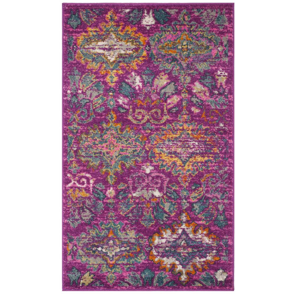 MADISON, FUCHSIA / BLUE, 3' X 5', Area Rug, MAD144F-3