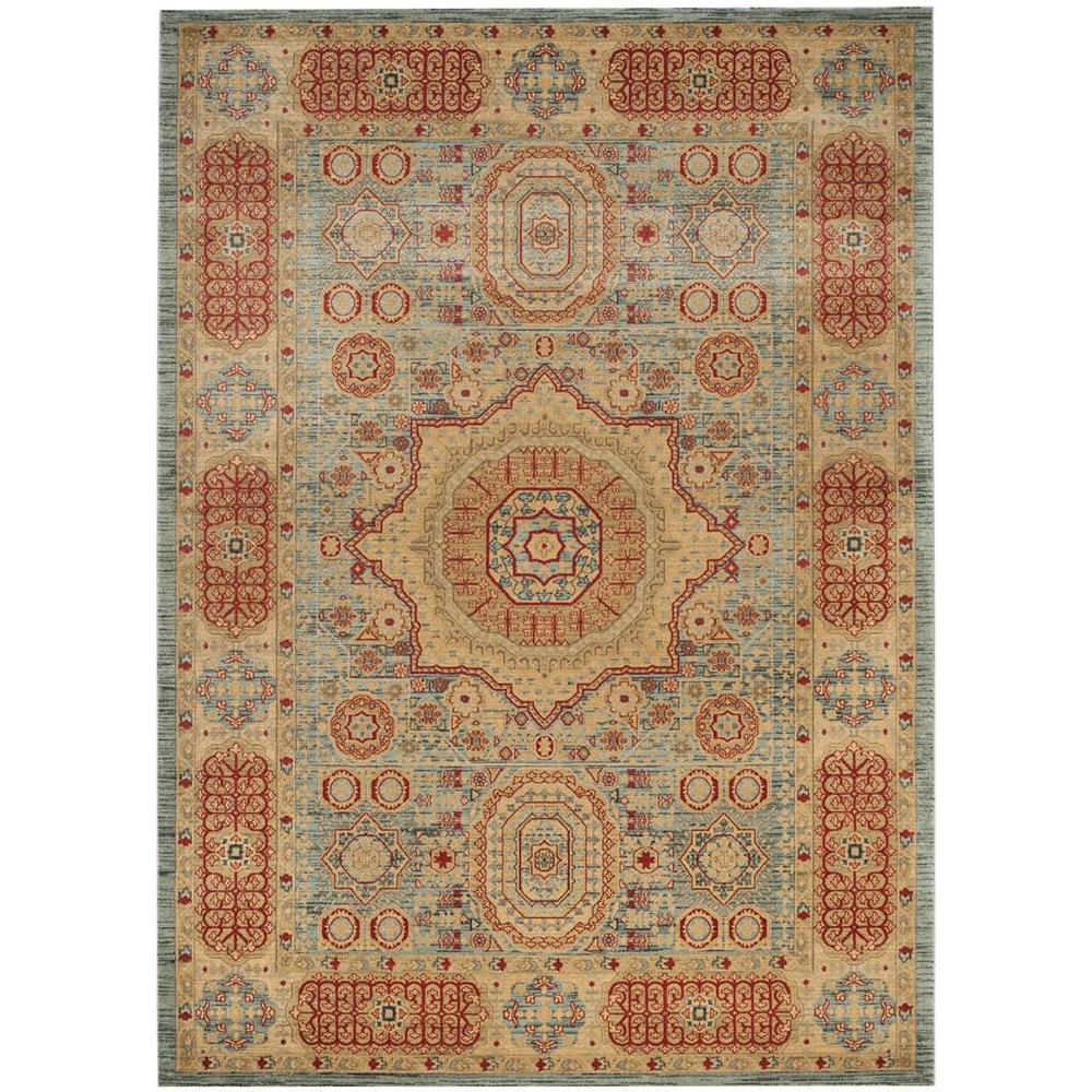 MAHAL, NAVY / RED, 9' X 12', Area Rug, MAH622C-9