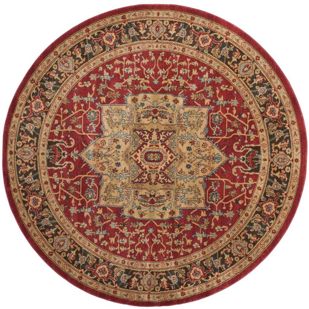 MAHAL, NATURAL / NAVY, 6'-7" X 6'-7" Round, Area Rug