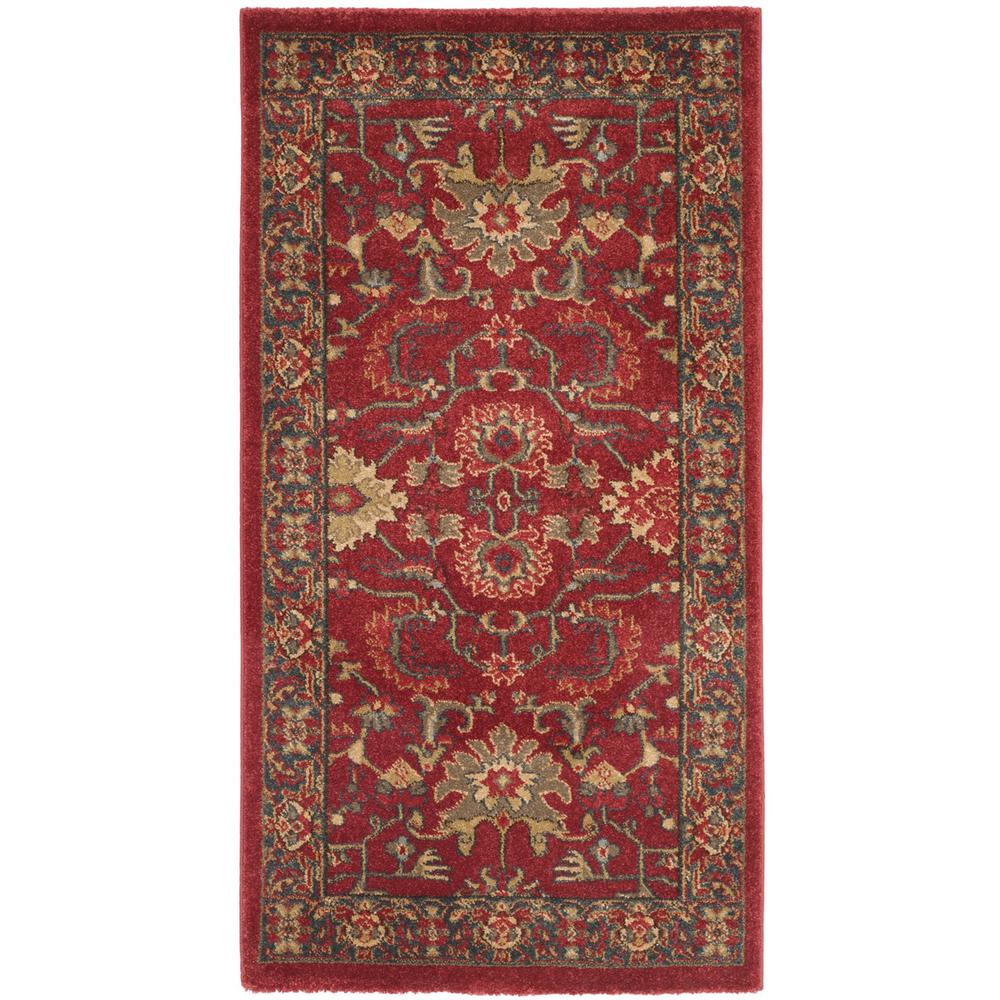 MAHAL, RED / NAVY, 3' X 5', Area Rug