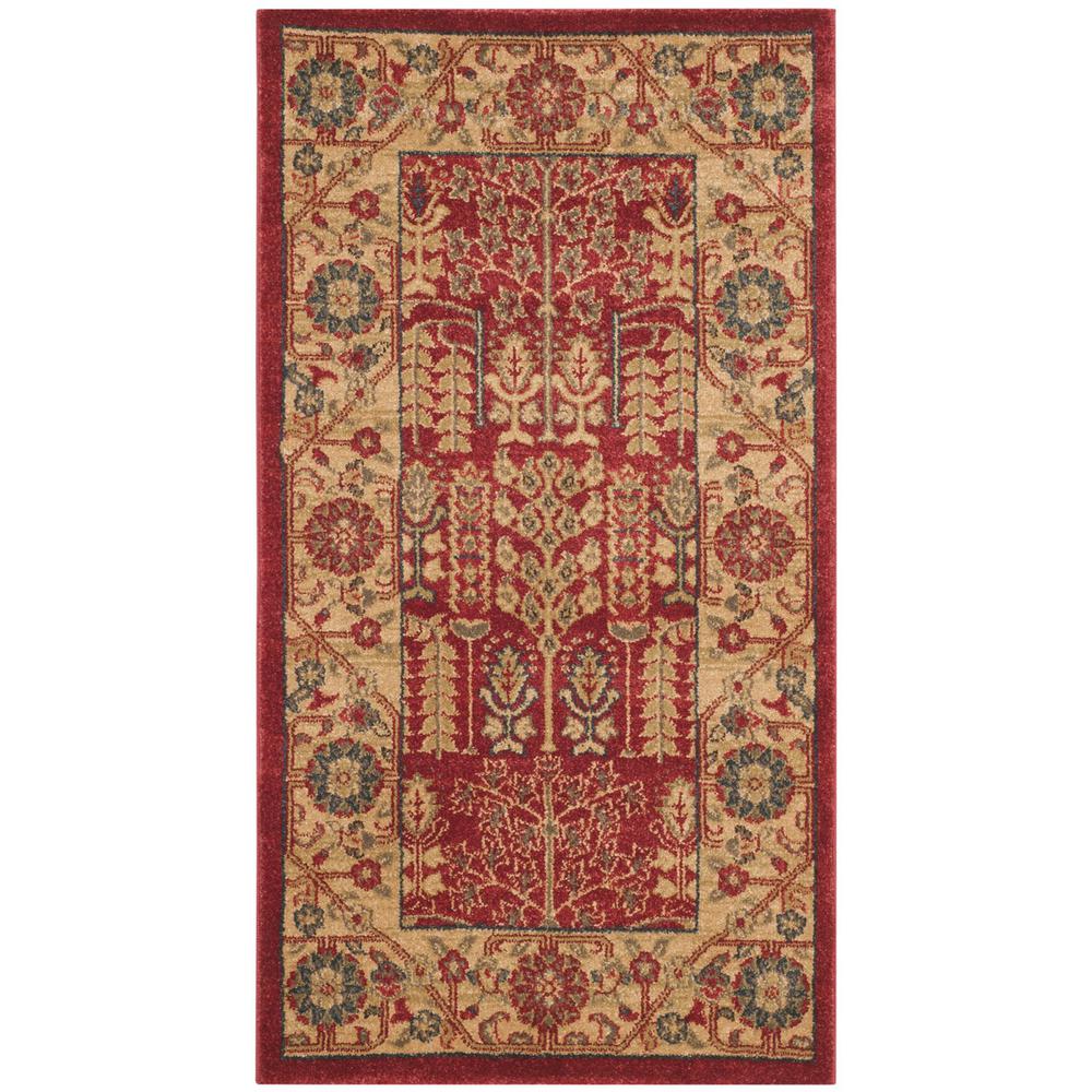 MAHAL, RED / NATURAL, 3' X 5', Area Rug, MAH697A-3
