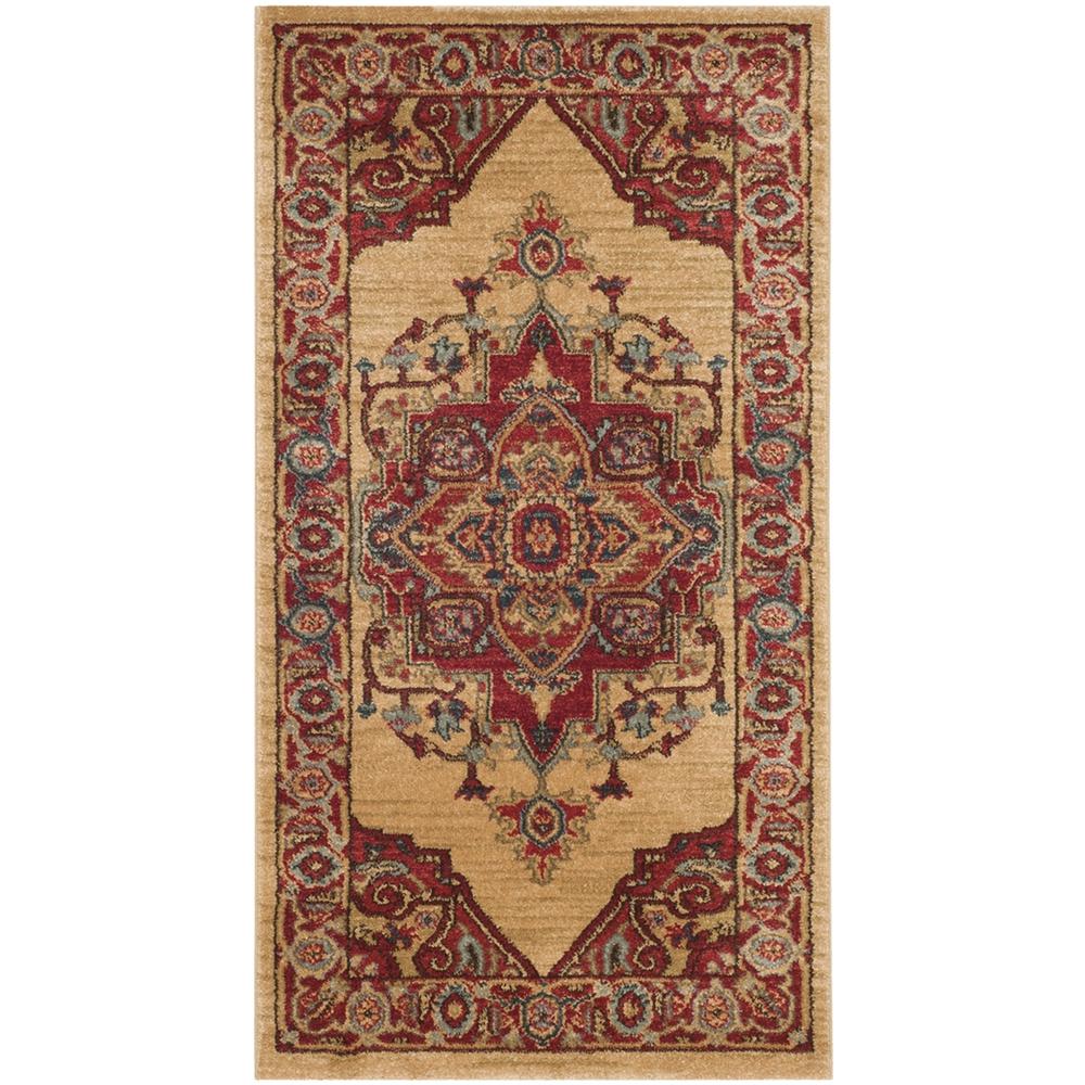 MAHAL, RED / NATURAL, 3' X 5', Area Rug, MAH698A-3