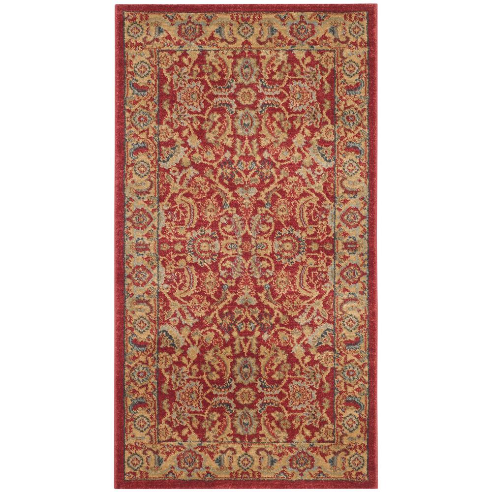 MAHAL, RED / NATURAL, 3' X 5', Area Rug, MAH699A-3