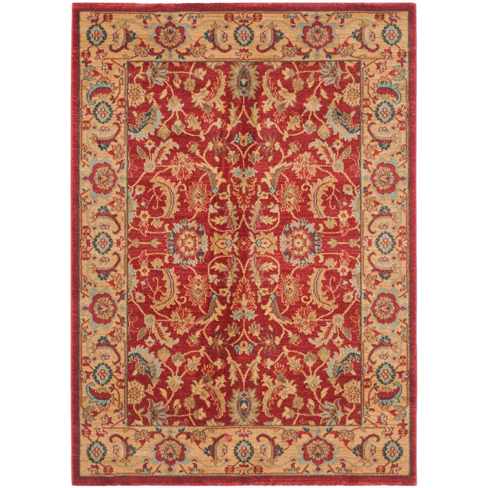 MAHAL, RED / NATURAL, 4' X 5'-7", Area Rug, MAH699A-4