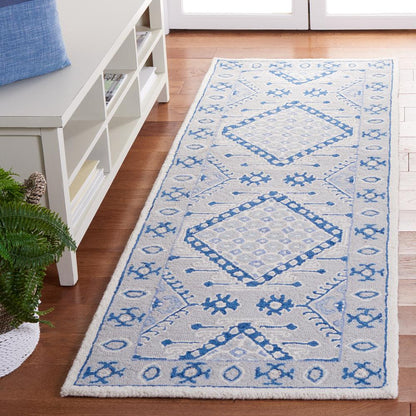 MICRO-LOOP, LIGHT GREY / BLUE, 2'-3" X 7', Area Rug
