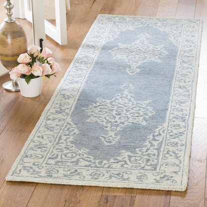 MICRO-LOOP, BLUE / LIGHT BLUE, 2'-3" X 7', Area Rug