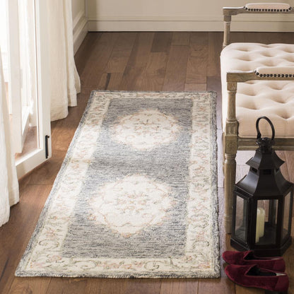 MICRO-LOOP, GREY / IVORY, 2'-6" X 4', Area Rug