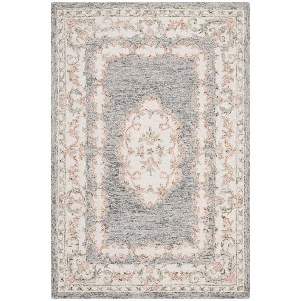 MICRO-LOOP, GREY / IVORY, 4' X 6', Area Rug, MLP903F-4