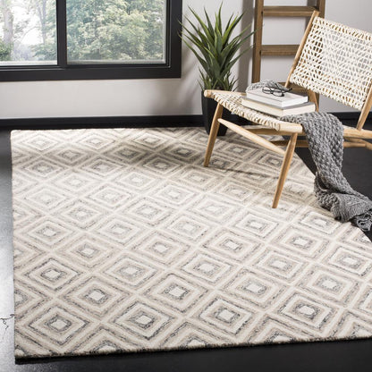 MICRO-LOOP, GREY / IVORY, 5' X 8', Area Rug, MLP906F-5