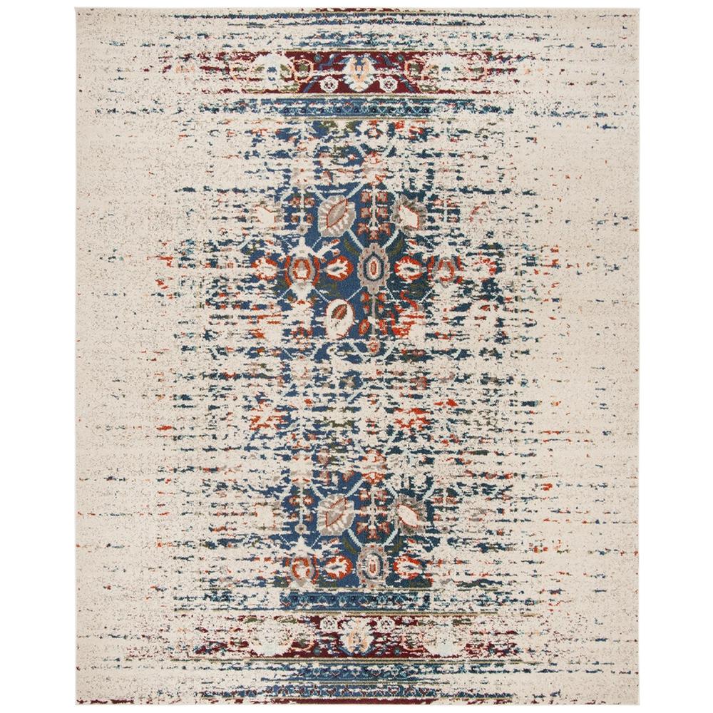 MONACO, IVORY / BLUE, 8' X 11', Area Rug