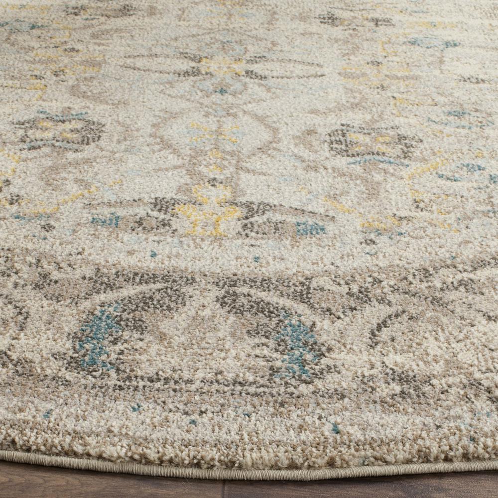 MONACO, GREY / MULTI, 9' X 9' Round, Area Rug