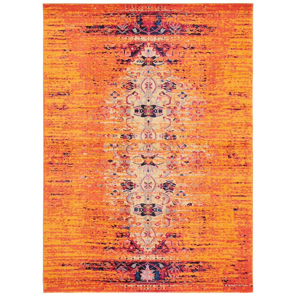MONACO, ORANGE / MULTI, 8' X 11', Area Rug, MNC209H-8