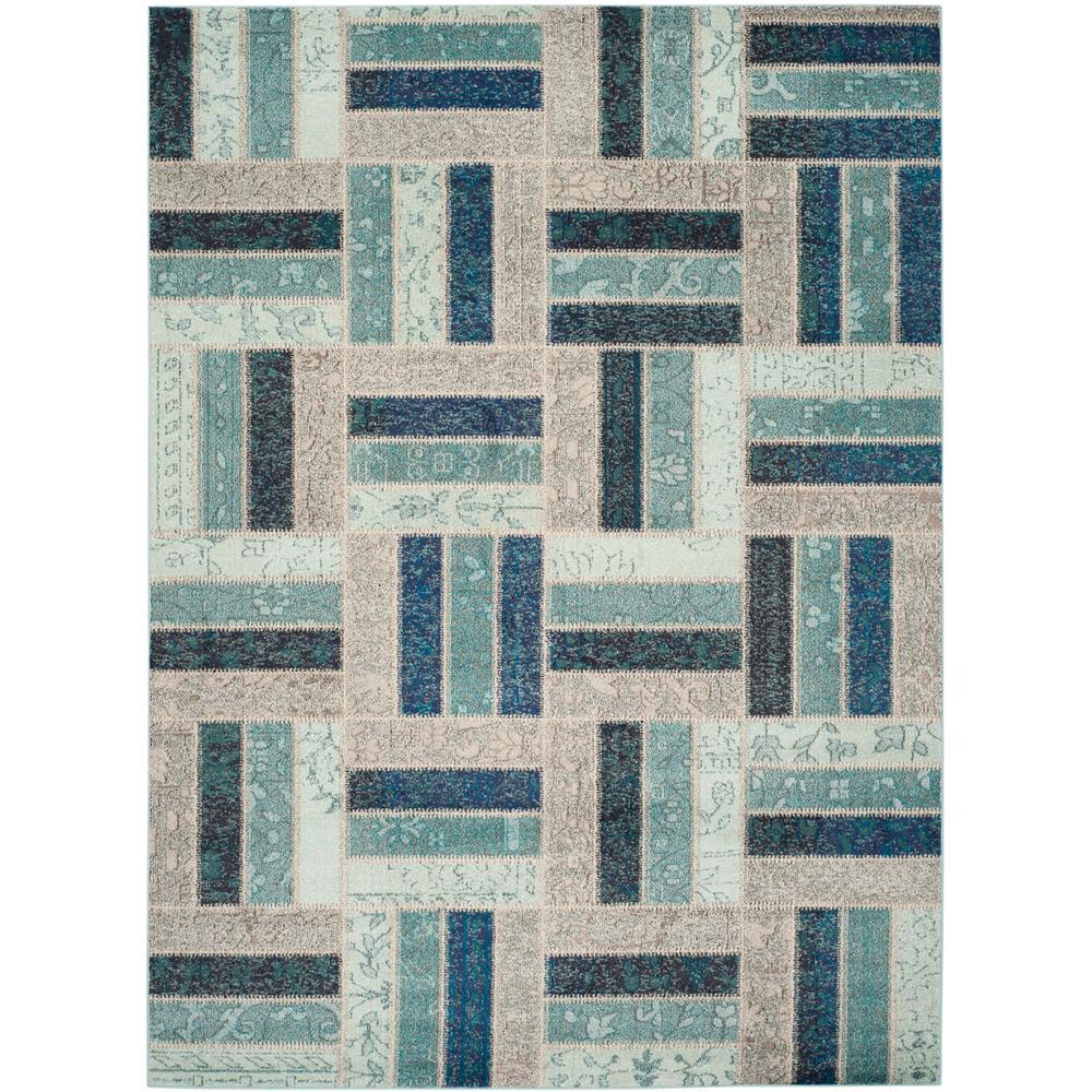 MONACO, GREY / BLUE, 9' X 12', Area Rug