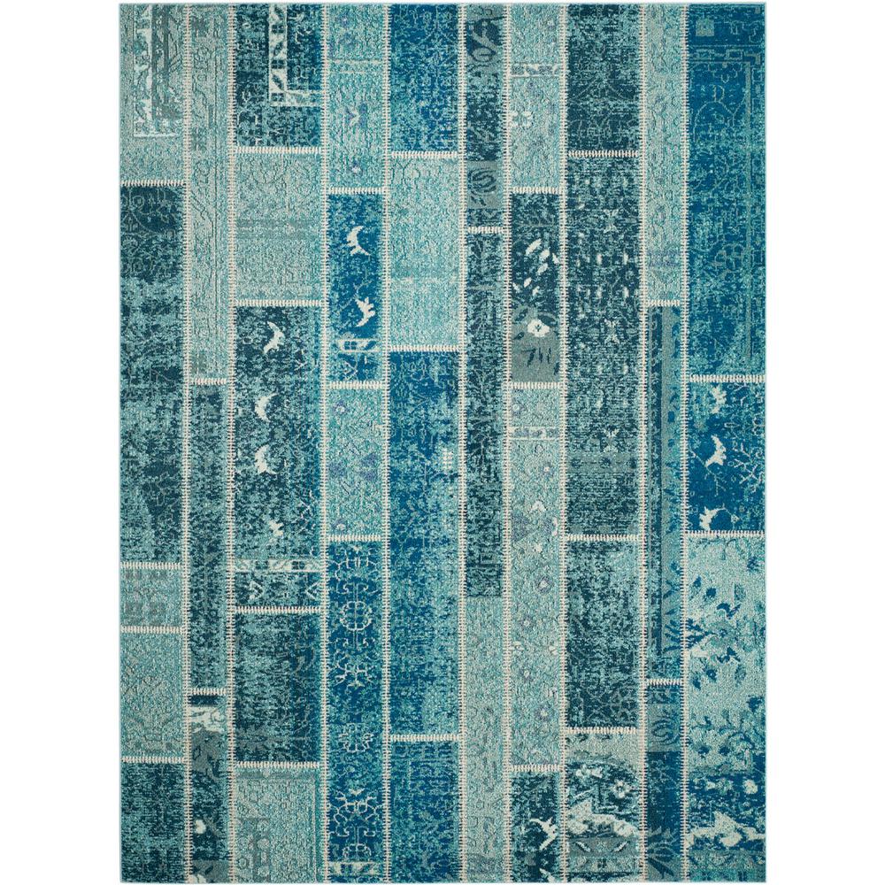 MONACO, BLUE / MULTI, 9' X 12', Area Rug, MNC216J-9
