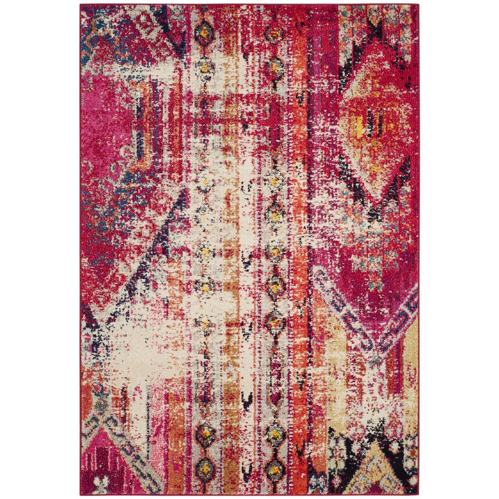 MONACO, MAGENTA / MULTI, 3' X 5', Area Rug