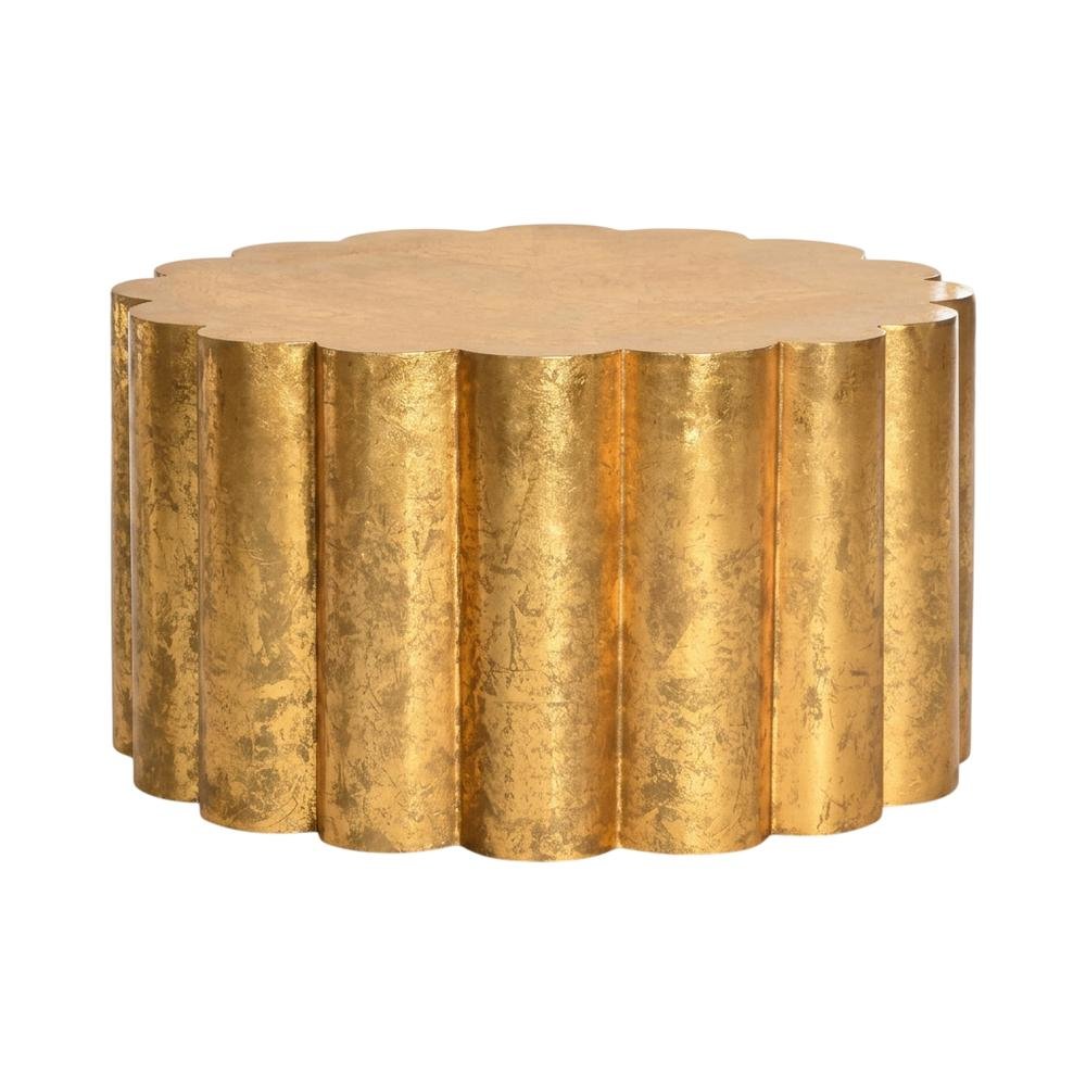 Gold Coffee Table with Iron Frame and Modern Design for Living Room