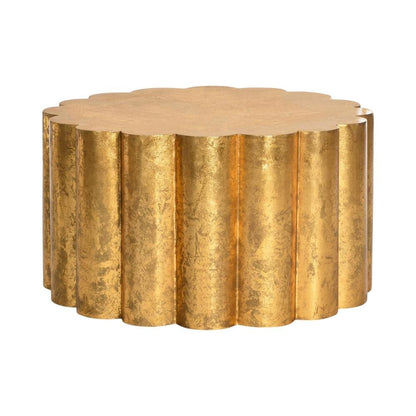 Gold Coffee Table with Iron Frame and Modern Design for Living Room