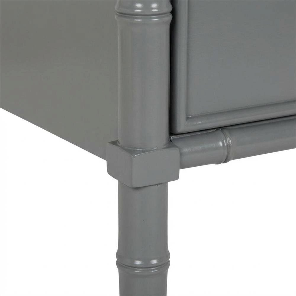 Wood Nightstand with 2 Drawers and Cast Iron Hardware for Bedroom Storage