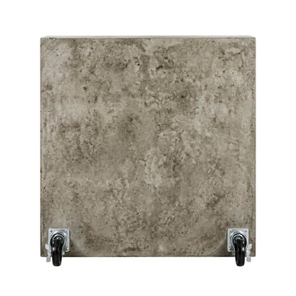 Concrete Coffee Table with Casters, 9.84-Inch Height