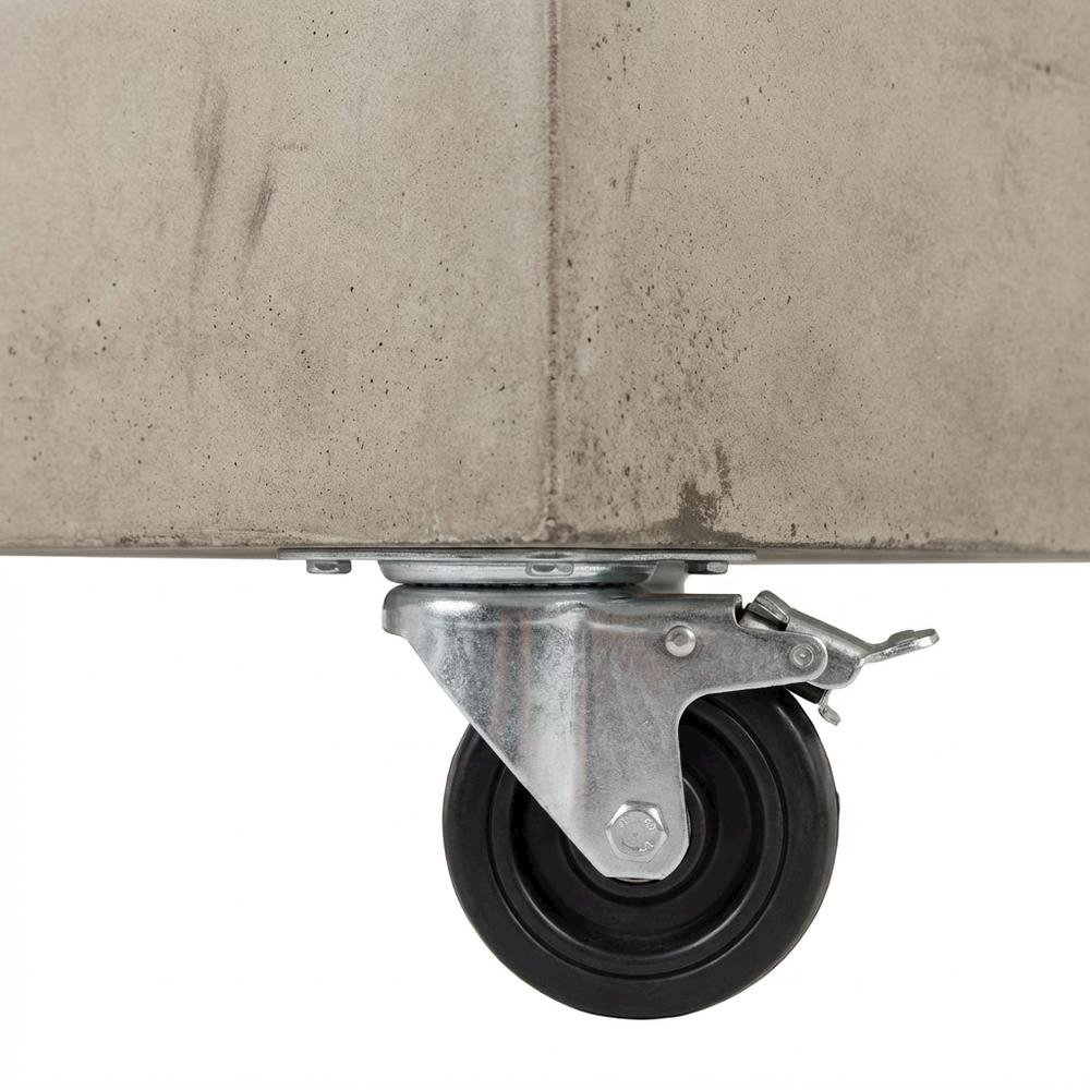 Concrete Coffee Table with Casters, 9.84-Inch Height