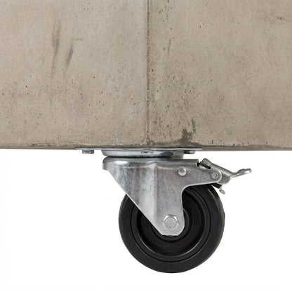 Concrete Coffee Table with Casters, 9.84-Inch Height