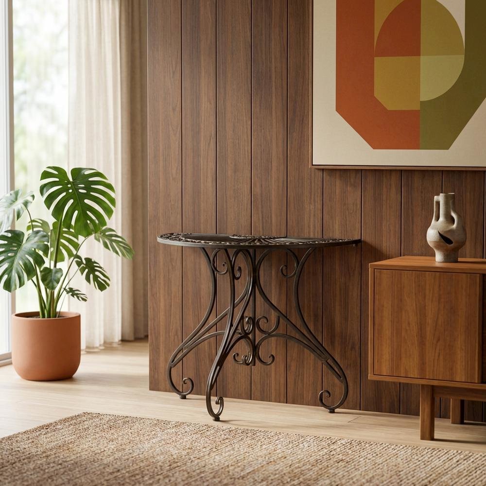 Black Finish Accent Table with Modern Design and Compact Size