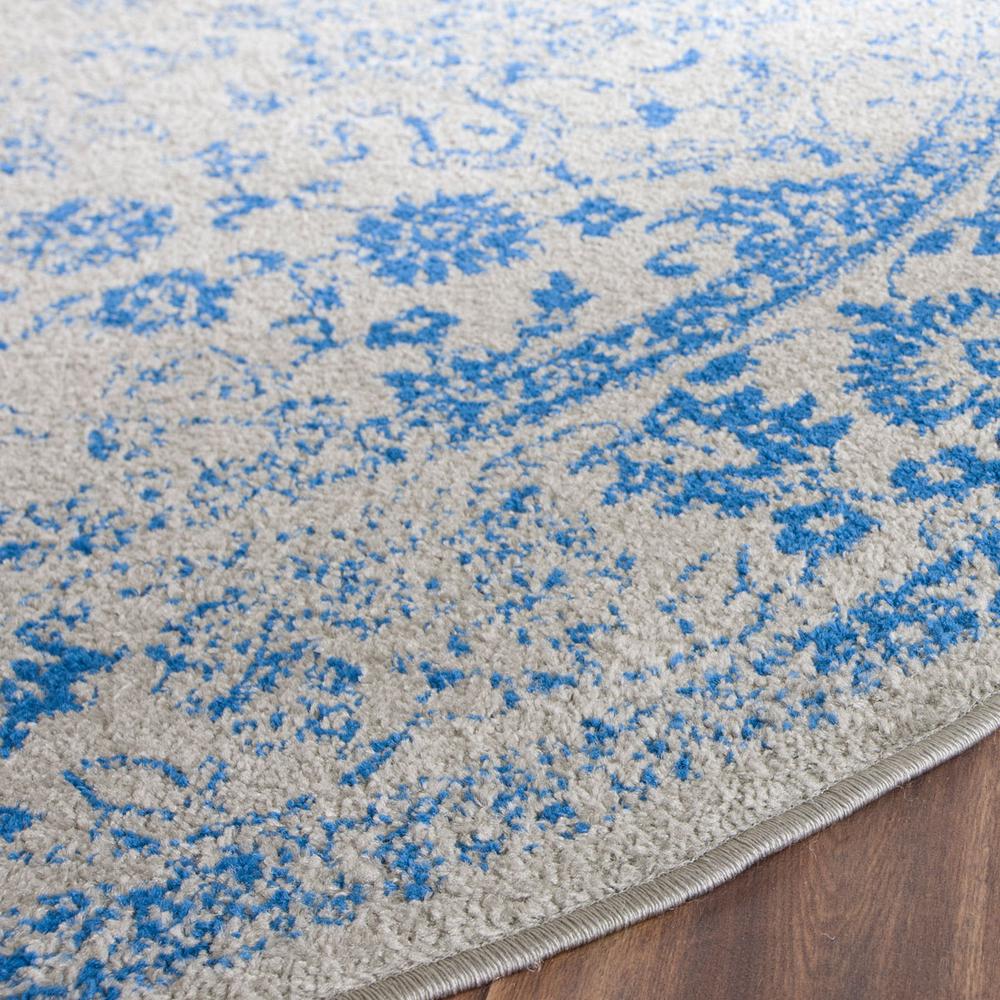 Adirondack, GREY / BLUE, 8' X 8' Round, Area Rug