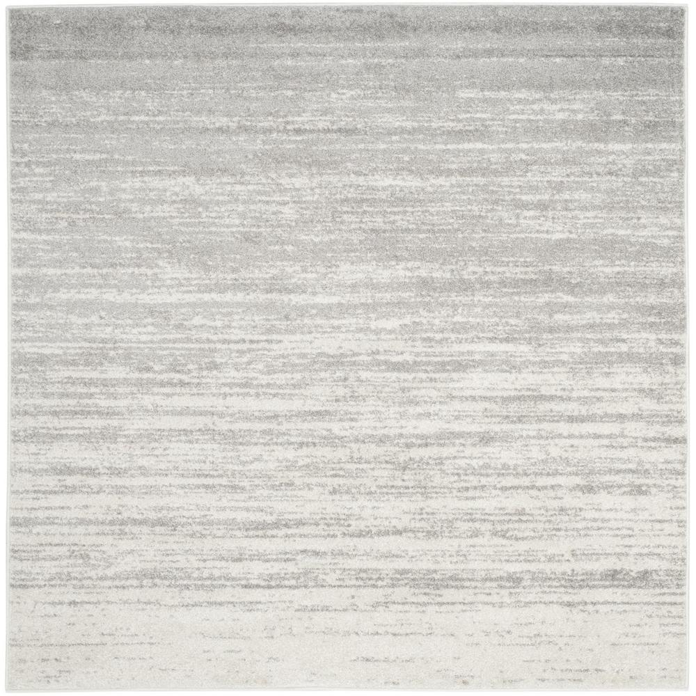 Adirondack, IVORY / SILVER, 6' X 6' Square, Area Rug, ADR113B-6SQ