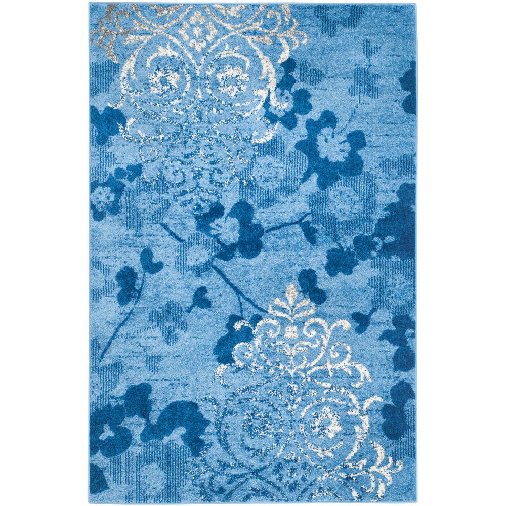 Adirondack, LIGHT BLUE / DARK BLUE, 5'-1" X 7'-6", Area Rug, ADR114F-5