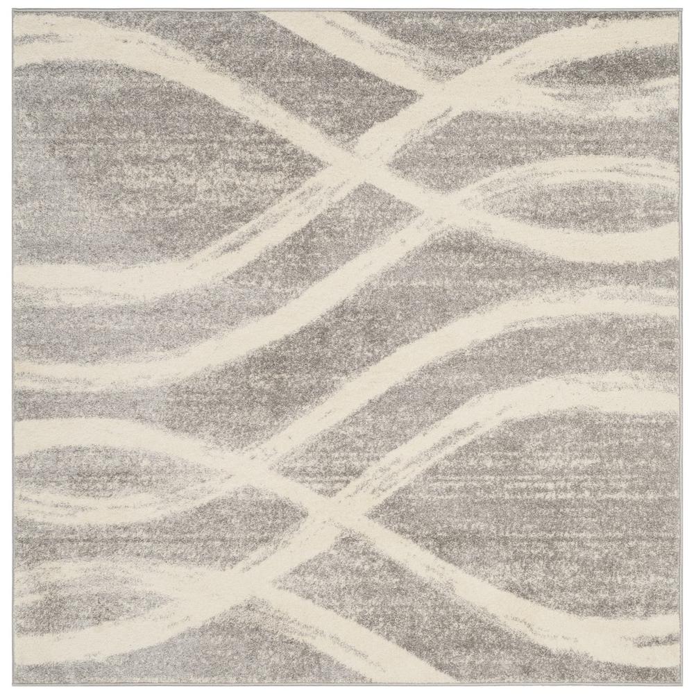 Adirondack, GREY / CREAM, 8' X 8' Square, Area Rug