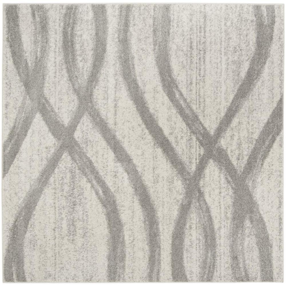 Adirondack, CREAM / GREY, 8' X 8' Square, Area Rug