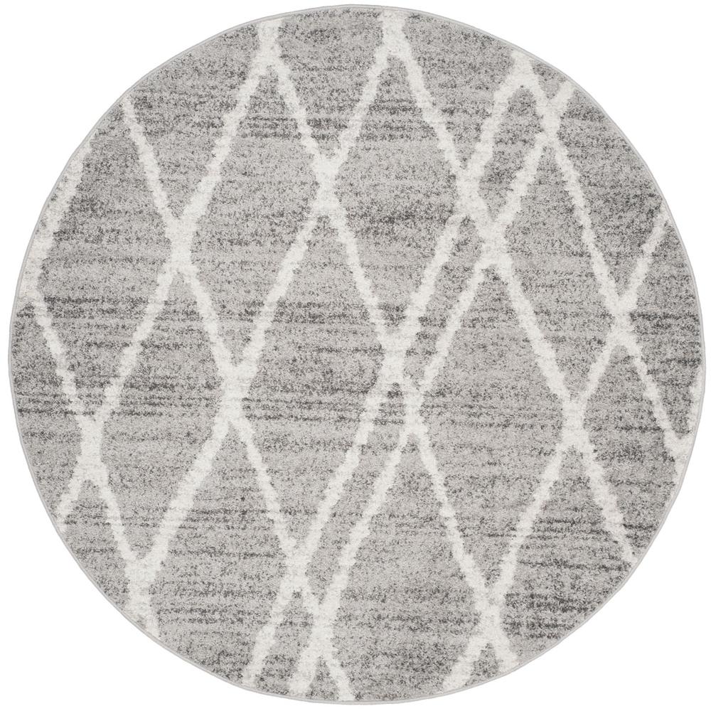 Adirondack, IVORY / SILVER, 8' X 8' Round, Area Rug, ADR128B-8R