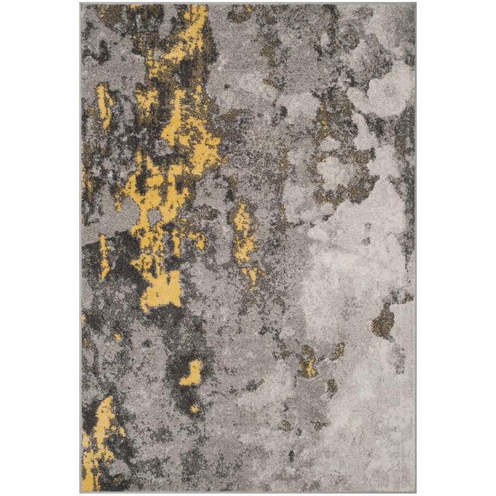 Adirondack, GREY / YELLOW, 5'-1" X 7'-6", Area Rug